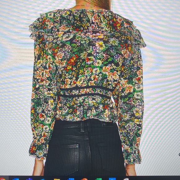 NWT Free People Rudi Ruffle Top size Large - Picture 8 of 8